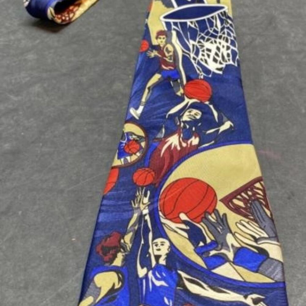 Vintage basketball tie Dimoda hand made Italy/New York